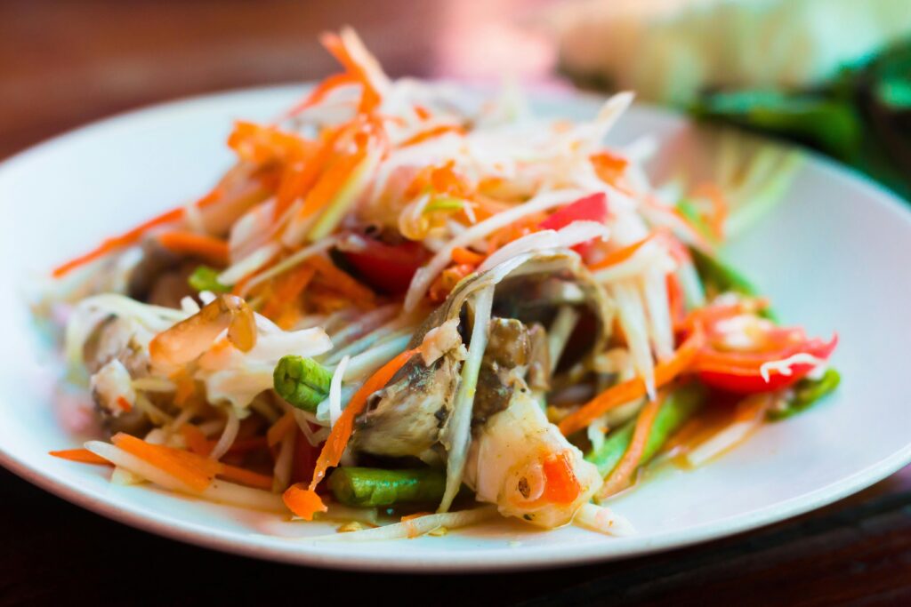 White Noodles on White Ceramic Plate